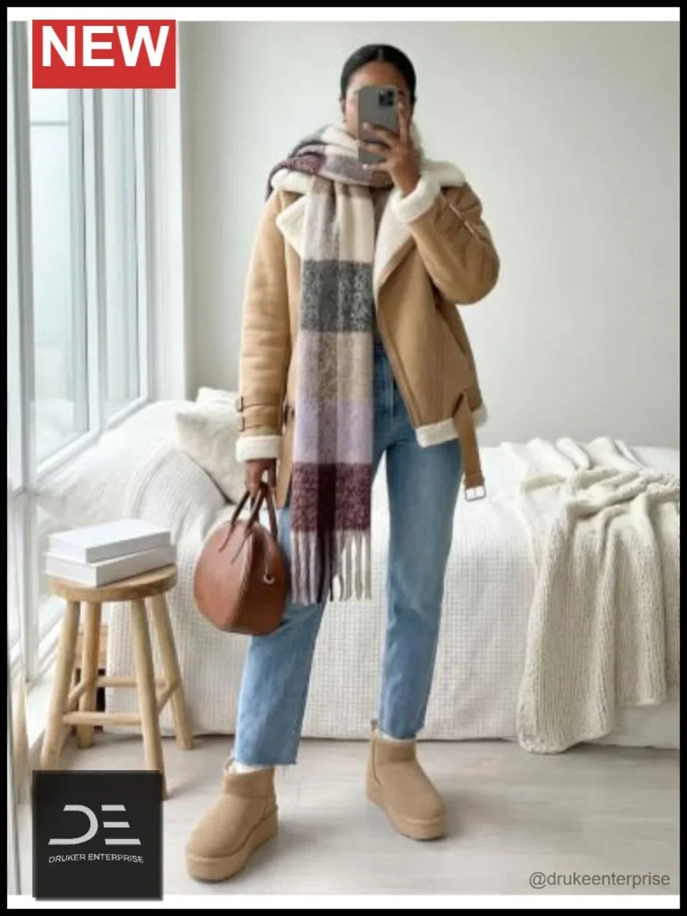 Women's Faux Fur Lined Suede Ankle Snow Boots Platform Winter Booties